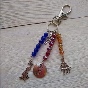 Beauty and the beast keychain